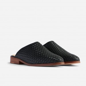 Black Women's Nisolo Ama Woven Mules | 290861-IRK