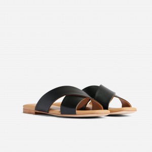 Black Women's Nisolo Catalina Slide Sandals | 532498-GPA