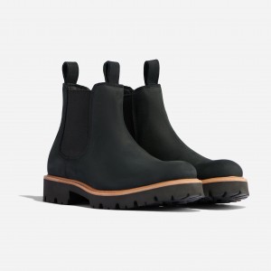 Black Women's Nisolo Go-To Lug Chelsea Boots | 870639-BTZ