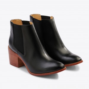 Black Women's Nisolo Heeled Chelsea Boots | 034167-SEN