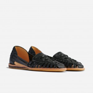 Black Women's Nisolo Huarache Sandals | 307542-HEK