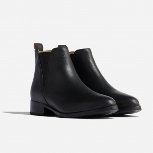 Black / Black Women's Nisolo Eva Everyday Chelsea Boots | 369048-RDN