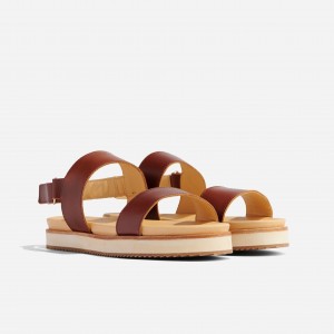 Brown Women's Nisolo Go-To Flatform Sandals | 240157-JZC