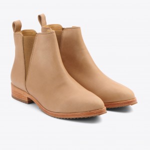 Khaki Women's Nisolo Classic Chelsea Boots | 834219-MHY