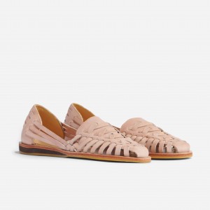 Rose Women's Nisolo Huarache Sandals | 285136-OHK