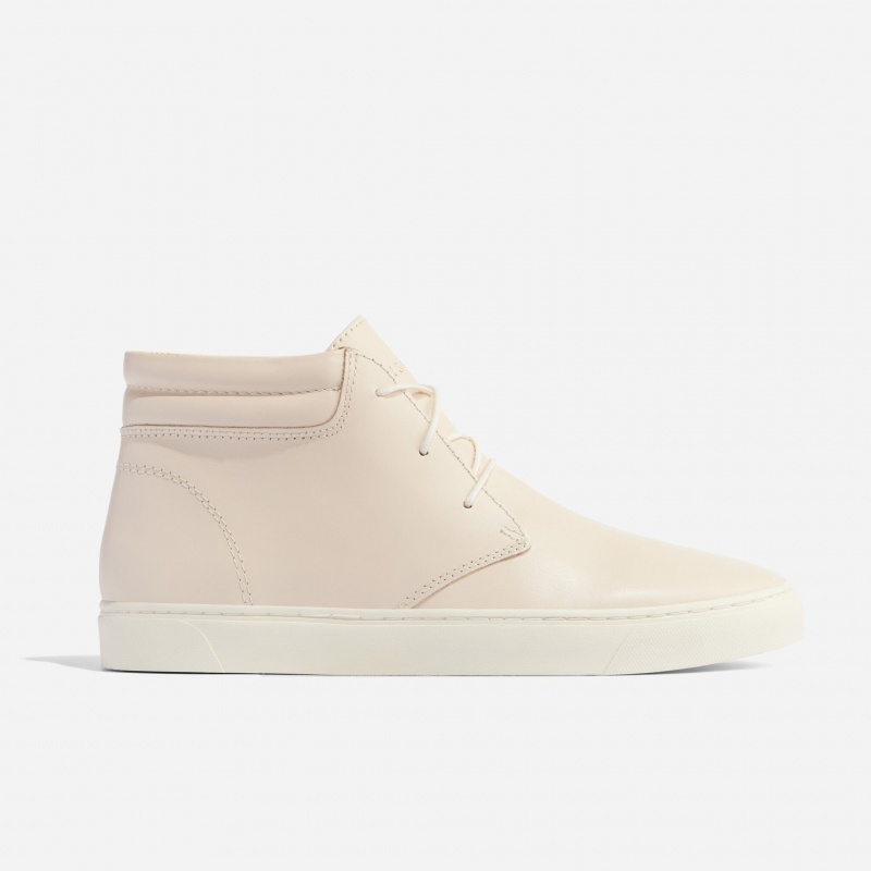 Beige Men's Nisolo Everyday Mid Top Sneakers | 954230-OUK