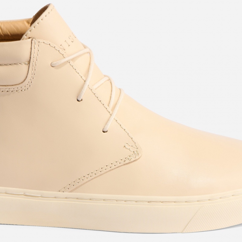 Beige Men's Nisolo Everyday Mid Top Sneakers | 954230-OUK