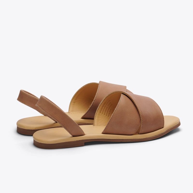 Beige Women's Nisolo All-Day Cross Strap Sandals | 340826-QAL