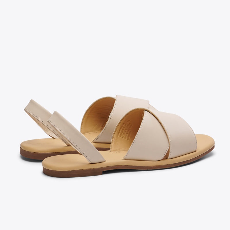 Beige Women's Nisolo All-Day Cross Strap Sandals | 879402-RSL