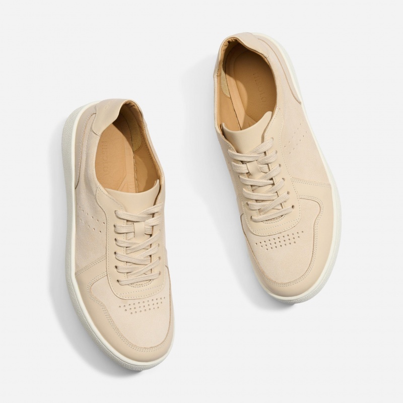 Beige Women's Nisolo Bria Go-To Court Sneakers | 037642-ICM