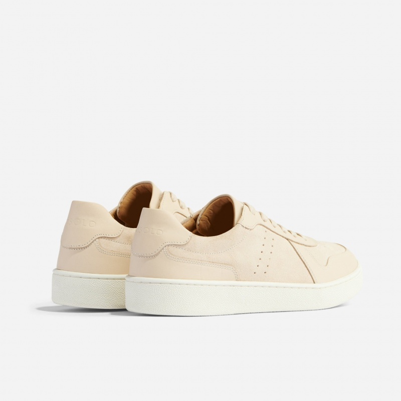 Beige Women's Nisolo Bria Go-To Court Sneakers | 037642-ICM