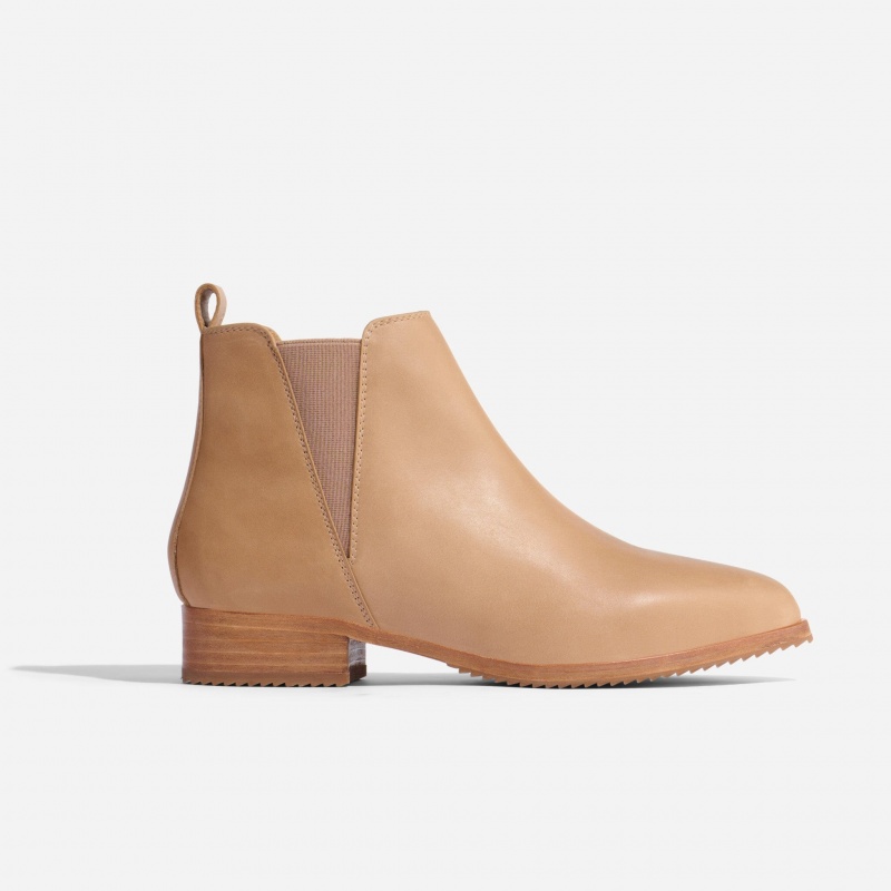 Beige Women's Nisolo Eva Everyday Chelsea Boots | 349026-KXL