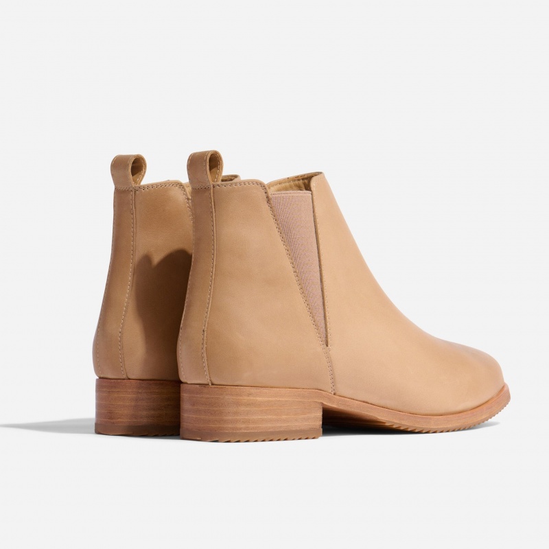 Beige Women's Nisolo Eva Everyday Chelsea Boots | 349026-KXL