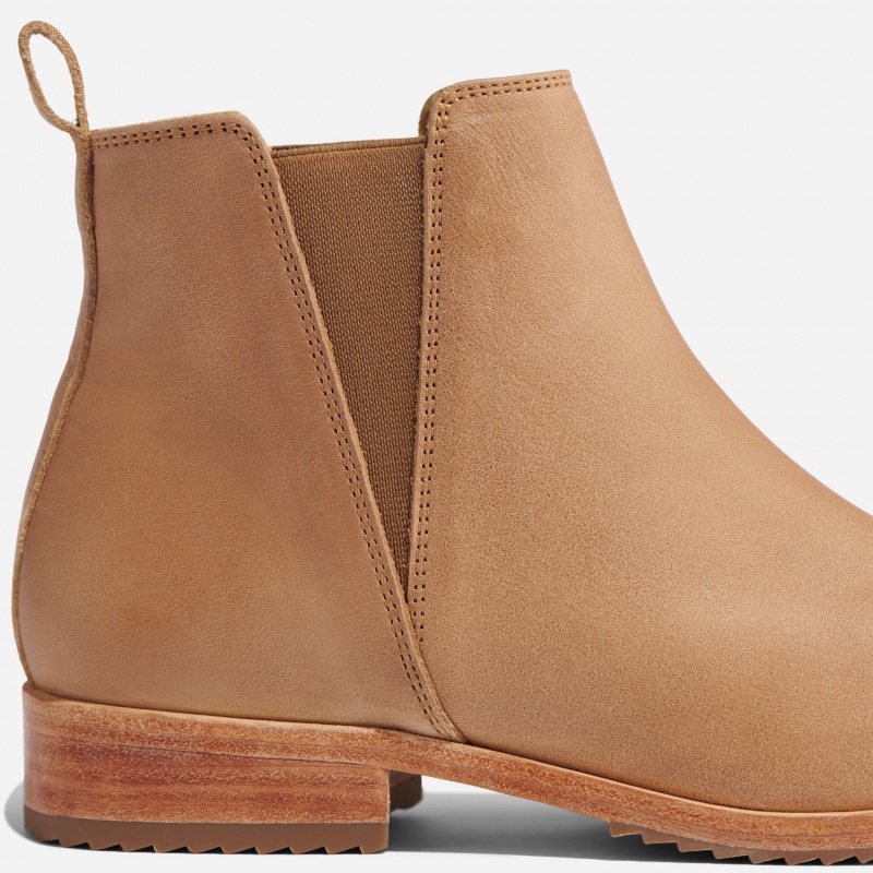 Beige Women's Nisolo Eva Everyday Chelsea Boots | 349026-KXL