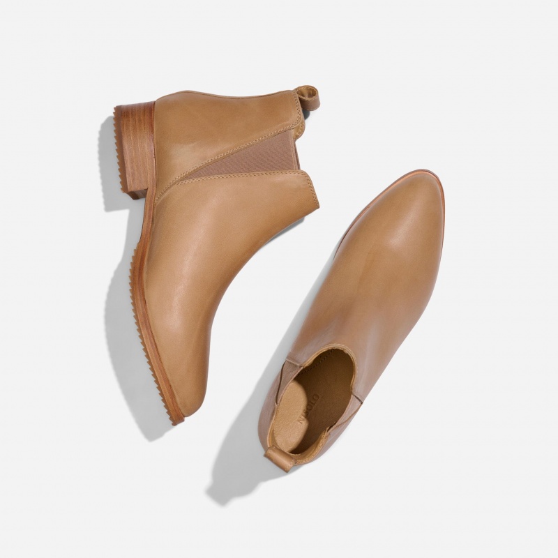 Beige Women's Nisolo Eva Everyday Chelsea Boots | 427681-ANZ