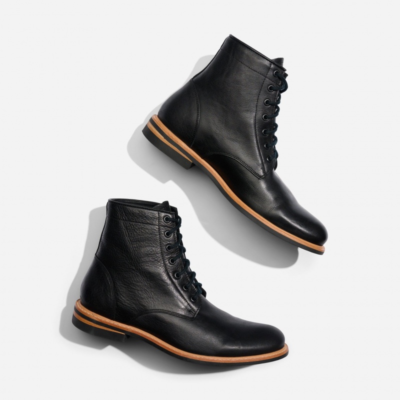 Black Men's Nisolo All-Weather Andres Boots | 421789-LPQ