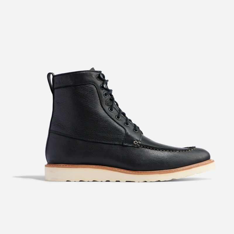 Black Men's Nisolo All-Weather Mateo Boots | 518930-GPV