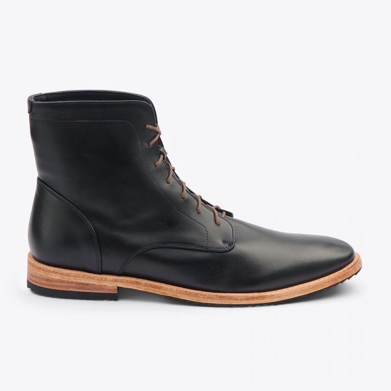 Black Men's Nisolo Everyday Lace-Up Boots | 937154-OQL