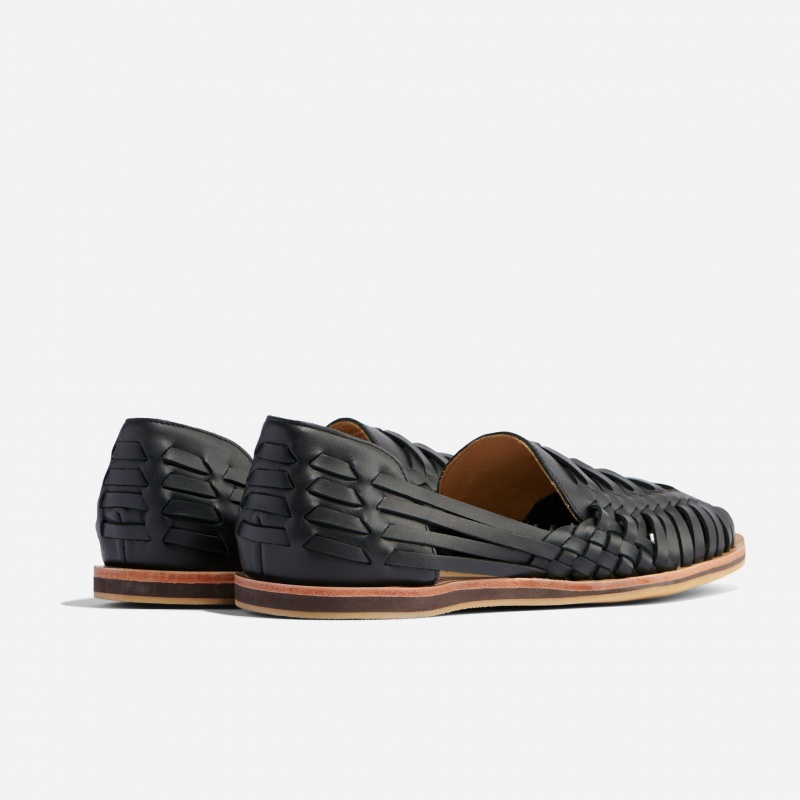 Black Men's Nisolo Huarache Sandals | 431278-GSN