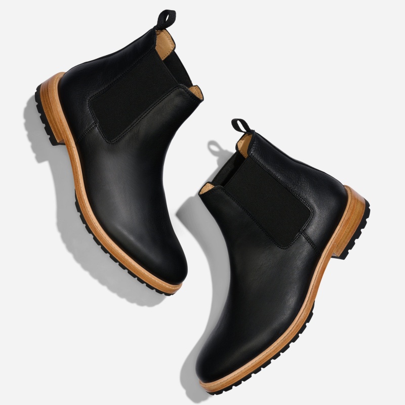 Black Men's Nisolo Marco Everyday Chelsea Boots | 907251-UZE