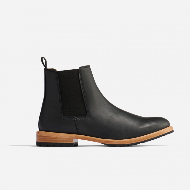 Black Men's Nisolo Marco Everyday Chelsea Boots | 907251-UZE