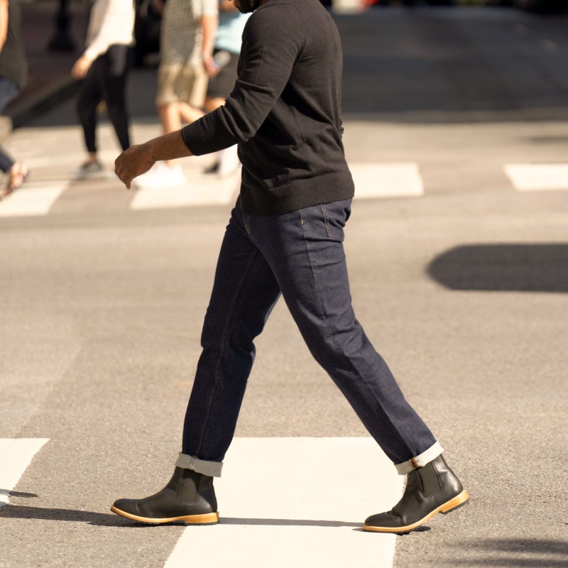 Black Men's Nisolo Marco Everyday Chelsea Boots | 907251-UZE