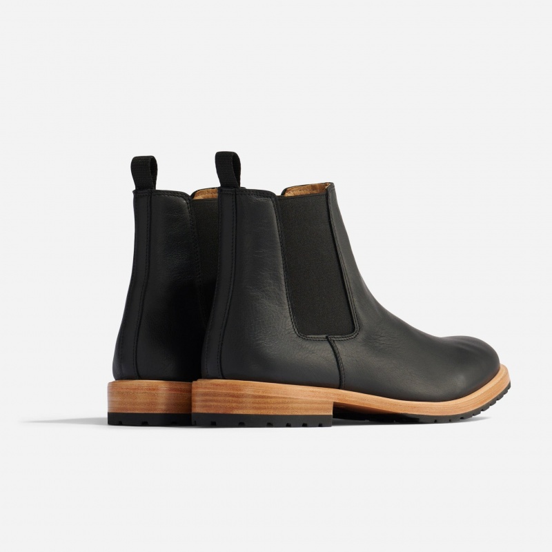 Black Men's Nisolo Marco Everyday Chelsea Boots | 907251-UZE