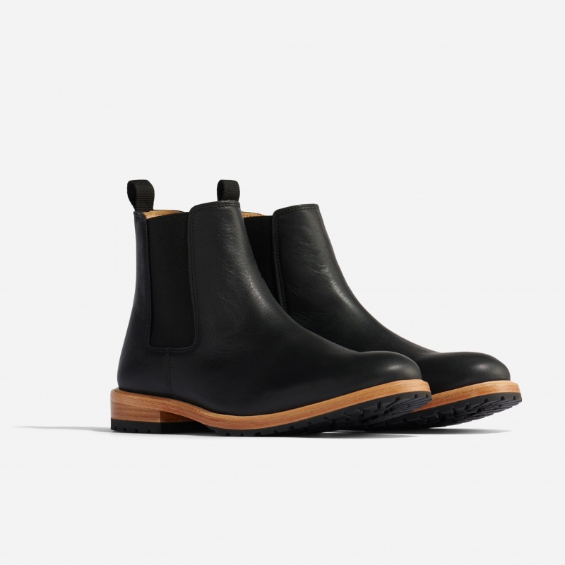 Black Men\'s Nisolo Marco Everyday Chelsea Boots | 907251-UZE