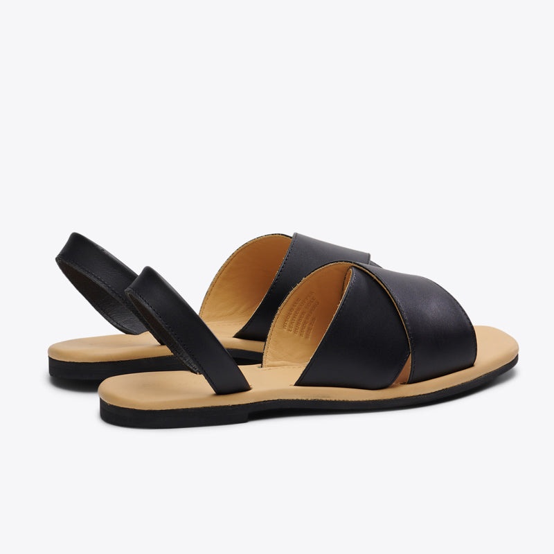 Black Women's Nisolo All-Day Cross Strap Sandals | 523984-URB