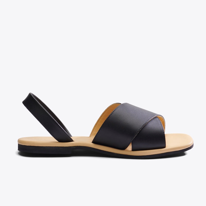 Black Women's Nisolo All-Day Cross Strap Sandals | 523984-URB