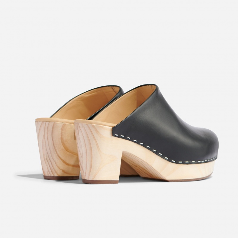 Black Women's Nisolo All-Day Heeled Clogs | 846975-ART