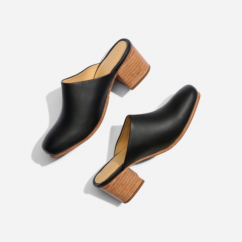 Black Women's Nisolo All-Day Heeled Mules | 124587-XQR