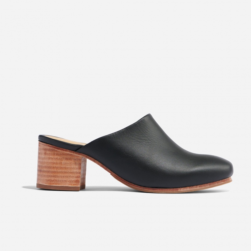 Black Women's Nisolo All-Day Heeled Mules | 124587-XQR