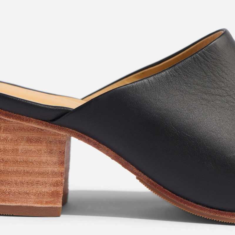 Black Women's Nisolo All-Day Heeled Mules | 241587-PVR