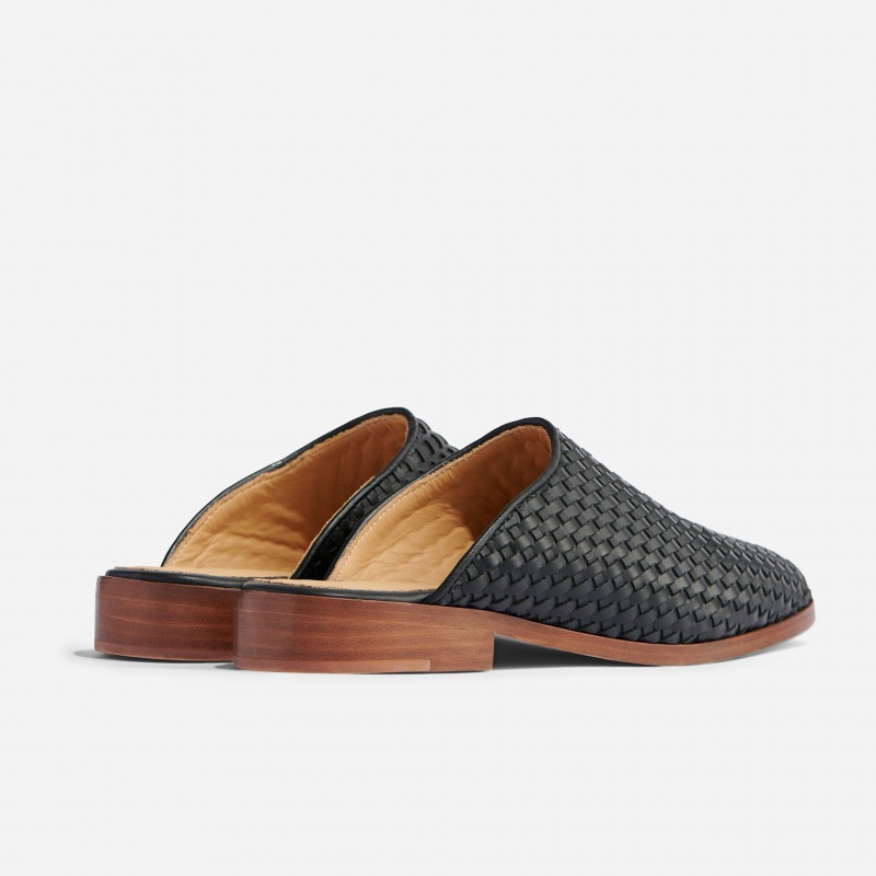 Black Women's Nisolo Ama Woven Mules | 290861-IRK