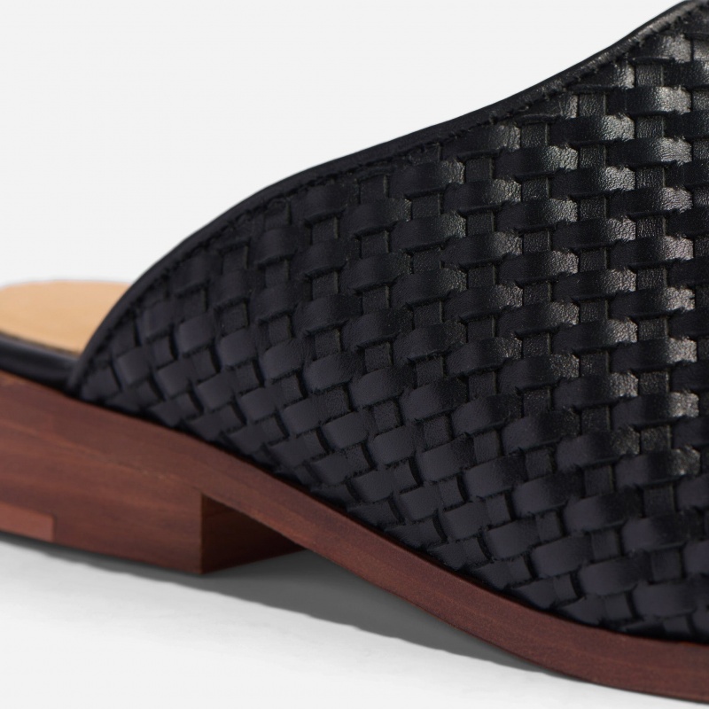 Black Women's Nisolo Ama Woven Mules | 290861-IRK