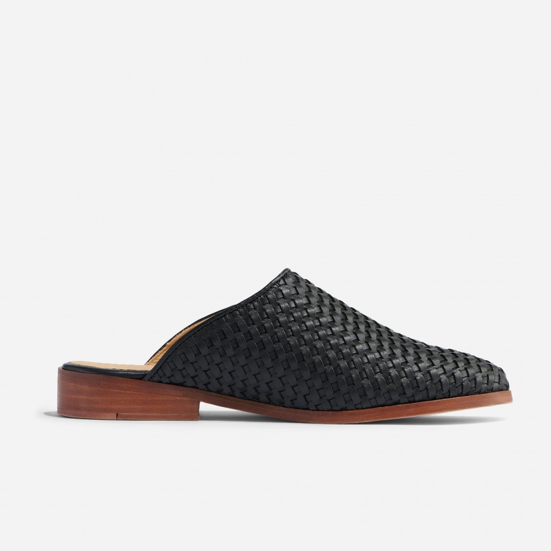 Black Women's Nisolo Ama Woven Mules | 679103-EHT