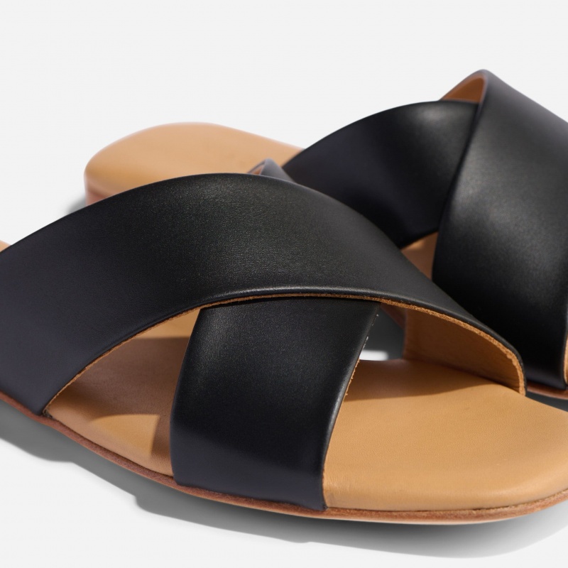 Black Women's Nisolo Catalina Slide Sandals | 532498-GPA