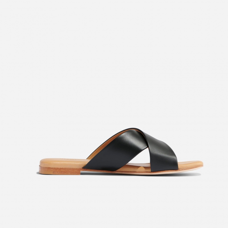 Black Women's Nisolo Catalina Slide Sandals | 710682-CWI