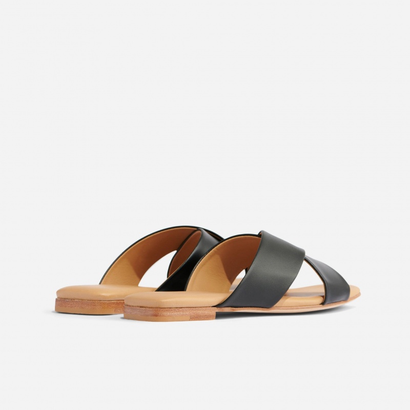 Black Women's Nisolo Catalina Slide Sandals | 710682-CWI