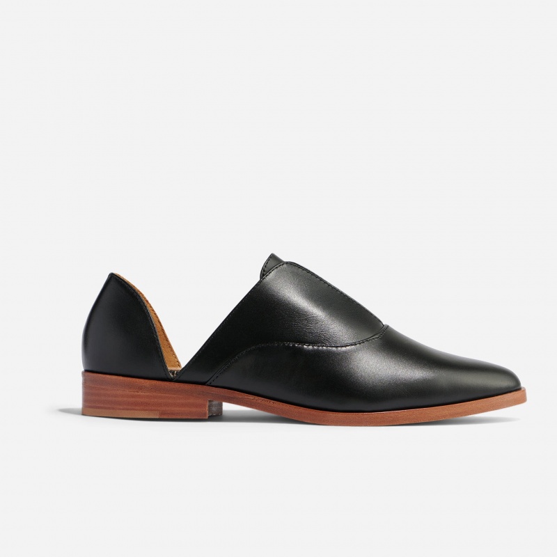 Black Women's Nisolo Emma d'Orsay Oxfords Shoes | 562809-WYH