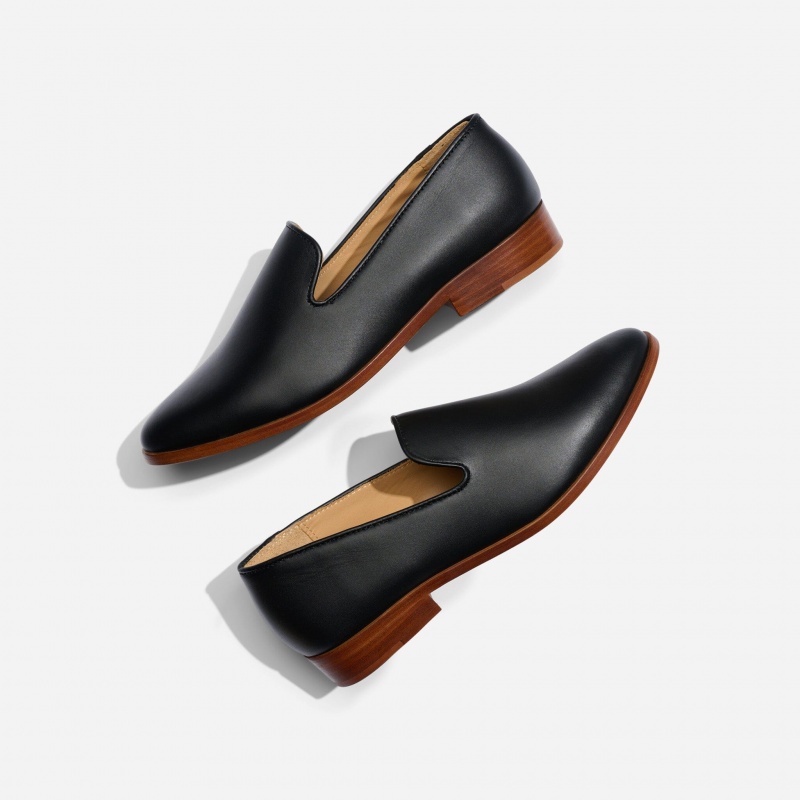 Black Women's Nisolo Everyday Slip Ons | 136859-GCO