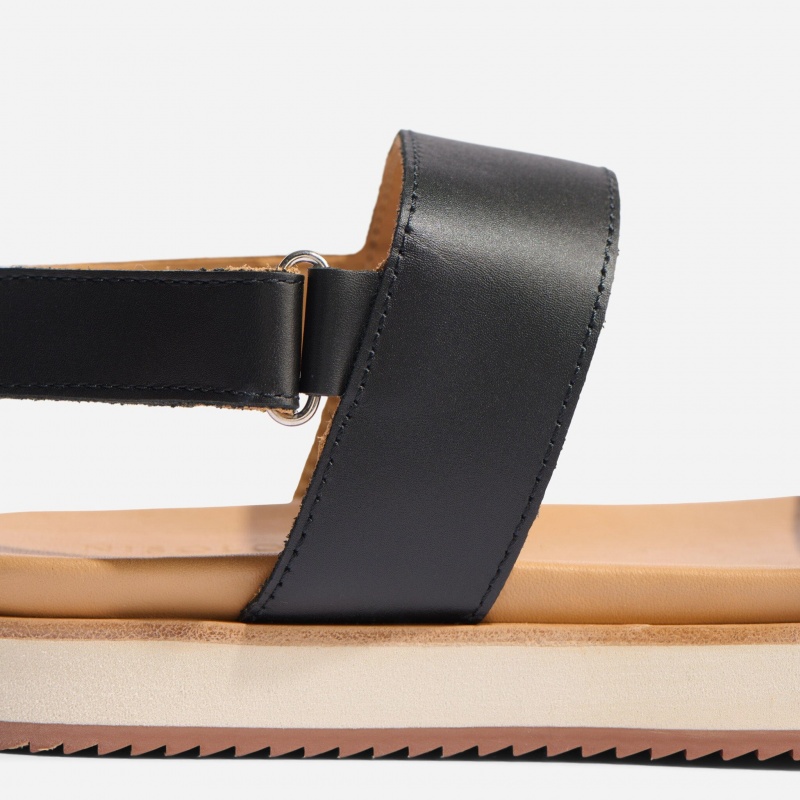 Black Women's Nisolo Go-To Flatform Sandals | 063519-MGC