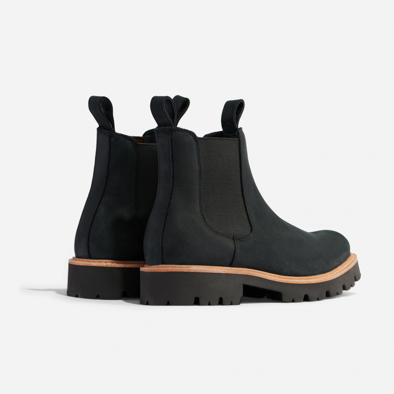 Black Women's Nisolo Go-To Lug Chelsea Boots | 870639-BTZ