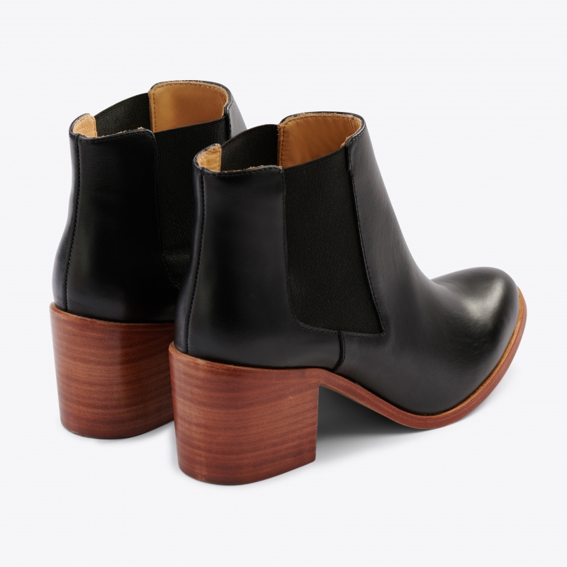 Black Women's Nisolo Heeled Chelsea Boots | 034167-SEN