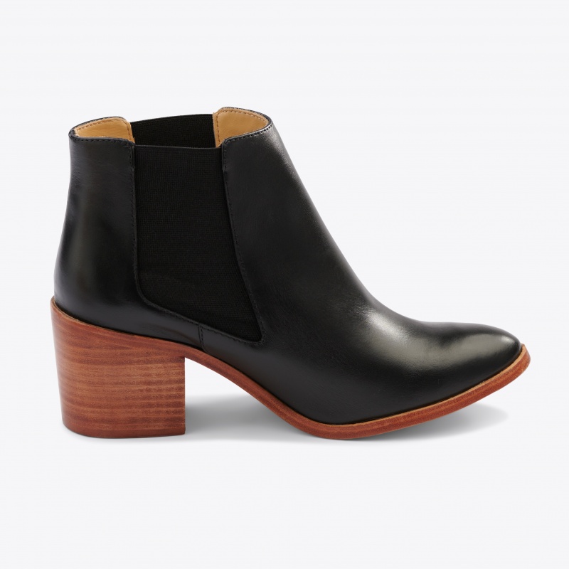 Black Women's Nisolo Heeled Chelsea Boots | 034167-SEN