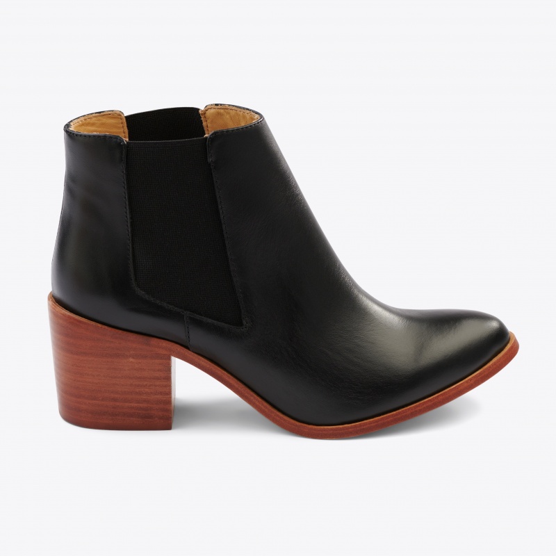 Black Women's Nisolo Heeled Chelsea Boots | 034167-SEN