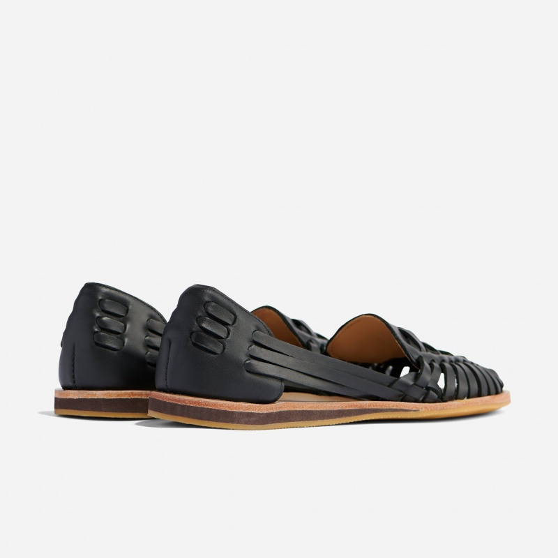 Black Women's Nisolo Huarache Sandals | 307542-HEK