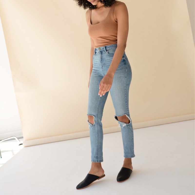 Black Women's Nisolo Lima Slip Ons | 651083-NFJ