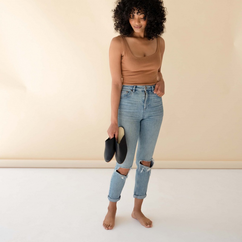 Black Women's Nisolo Lima Slip Ons | 651083-NFJ